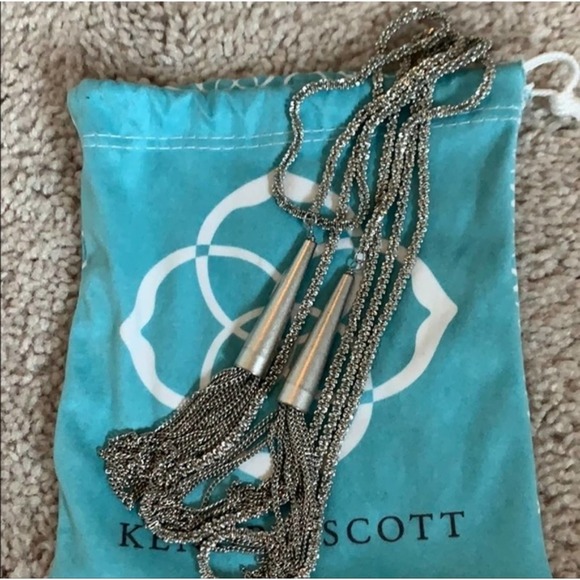 Kendra Scott Phara tassel lariat necklace silver - Picture 5 of 6